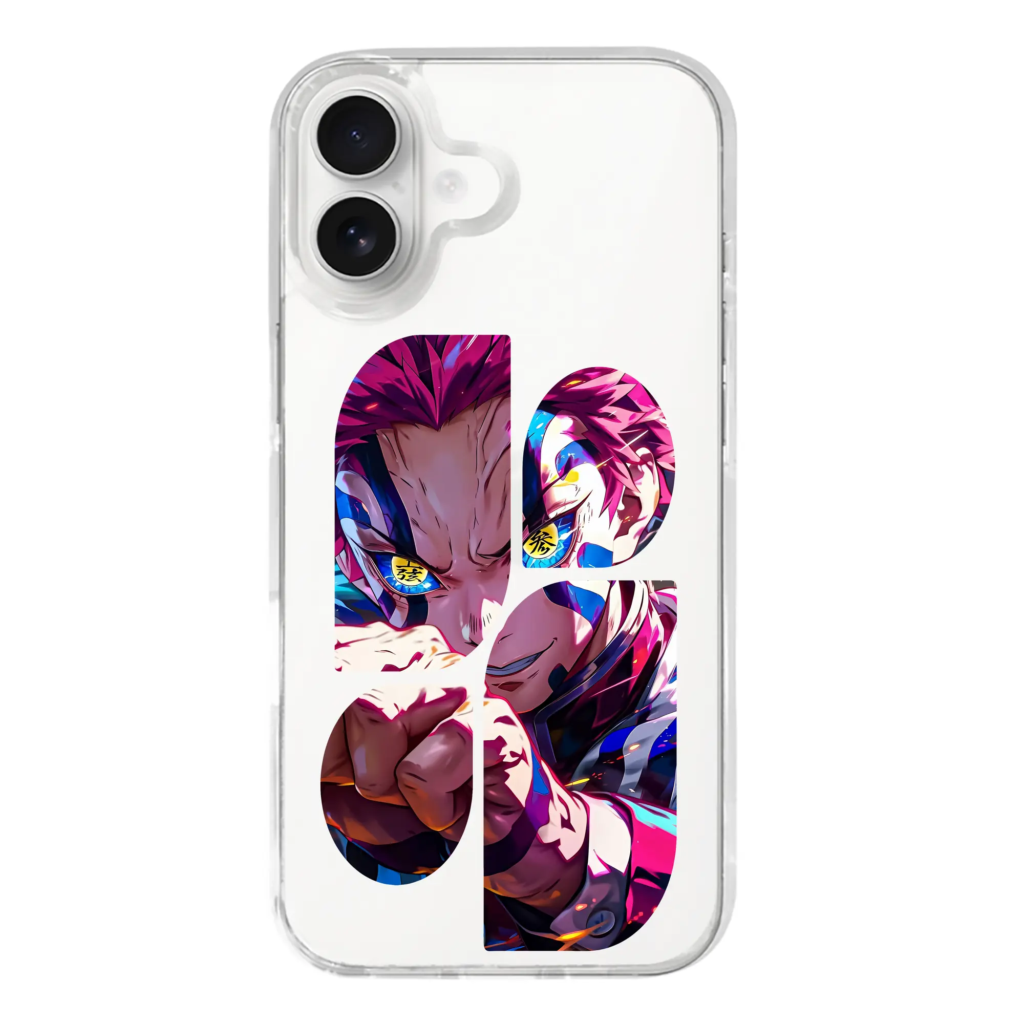 鬼滅の刃 グッズ,猗窩座 - iPhone 17シリーズ 透明スマホケース – 薄型・耐衝撃・精密フィット保護カバー